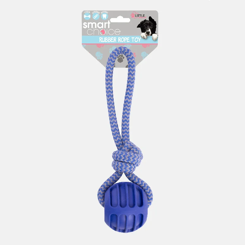 Small Dog & Puppy Rubber & Rope Tug Toy