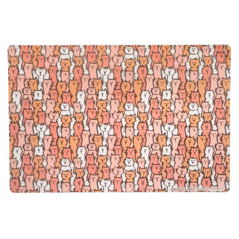 Speckle and Spot by Ore’ Originals - Pet Placemat | Frosted Random Cats