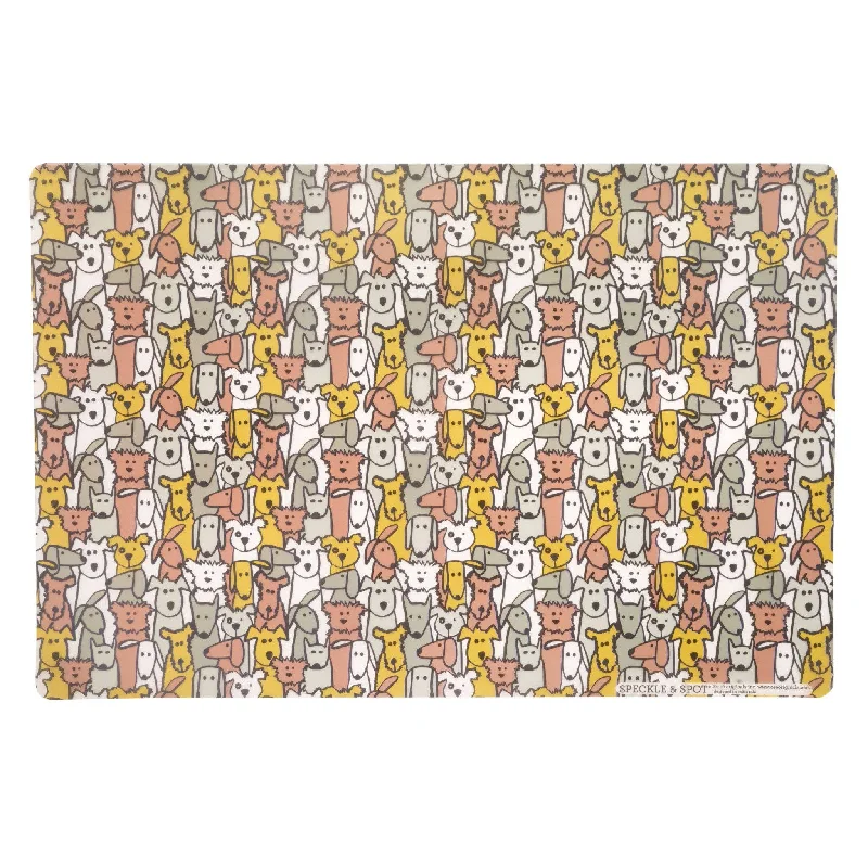 Speckle and Spot by Ore’ Originals - Pet Placemat | Frosted Random Dogs