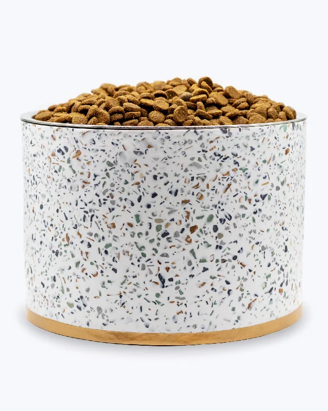 Terrazzo Modern Elevated Dog Bowl