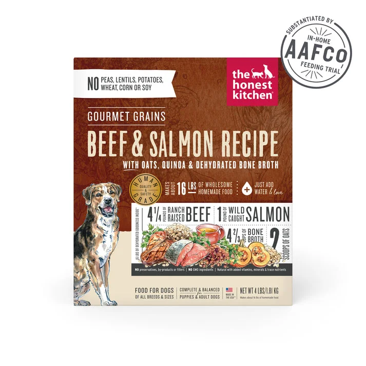 The Honest Kitchen Gourmet Grains Beef & Salmon Recipe Dehydrated Dog Food