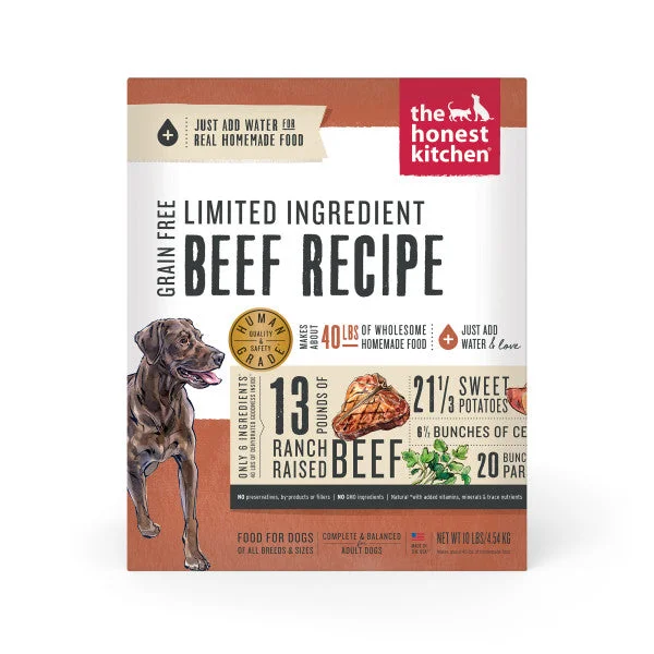 The Honest Kitchen Grain Free Limited Ingredient Beef Recipe Dehydrated Dog Food