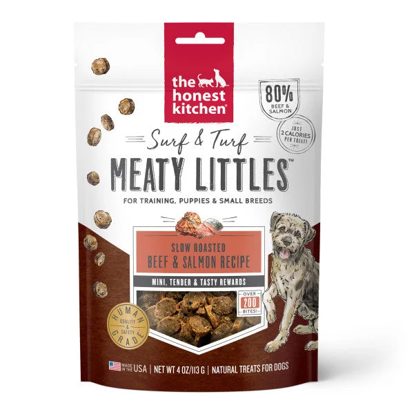 The Honest Kitchen Surf & Turf Meaty Littles Beef & Salmon Recipe Dog Treat, 4oz