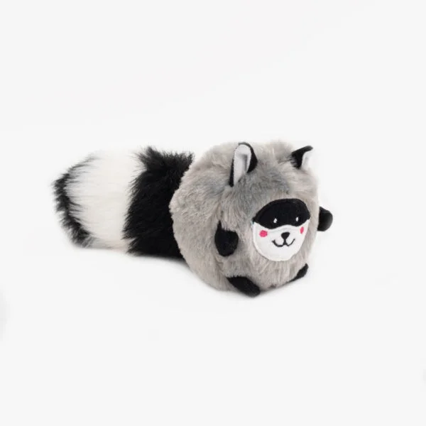 ZippyPaws Bushy Throw Raccoon Plush Dog Toy