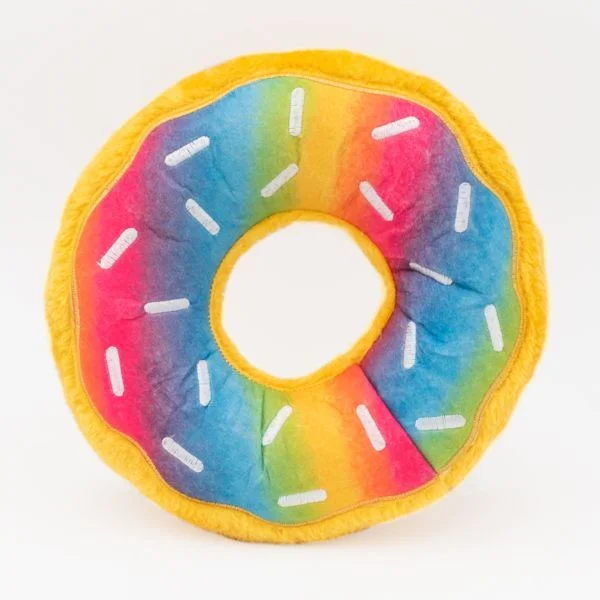 ZippyPaws Rainbow Donutz Plush Dog Toy